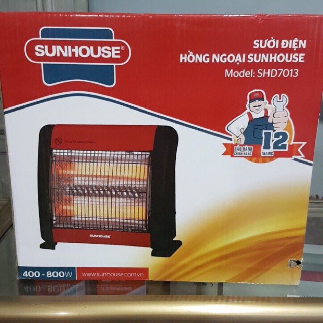 [Chính hãng 6 ] Đèn sưởi điện sunhouse SHD7013 - Máy sưởi điện sunhouse nóng nhanh bảo hành 12 tháng