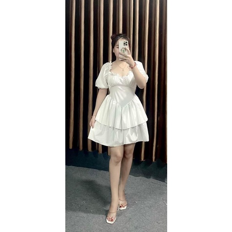 Đầm xoè 2 tầng