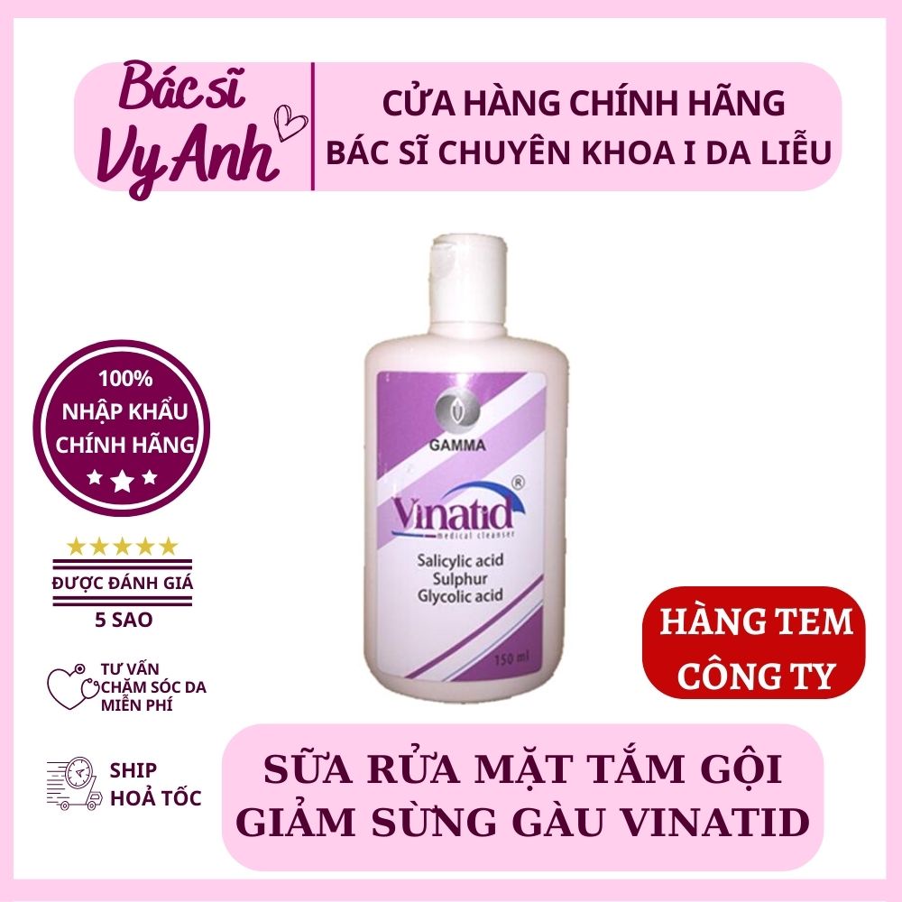 [CHÍNH HÃNG] SỮA RỬA MẶT TẮM GỘI VINATID 150ml