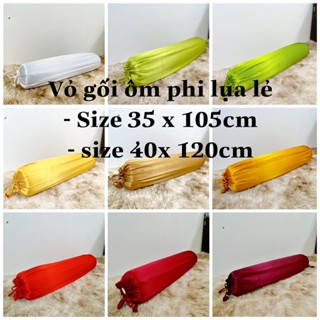 Vỏ áo gối ôm phi bóng vỏ gối phi lụa ga gối giường Minh Anh chất vải mềm mịn sang trọng
