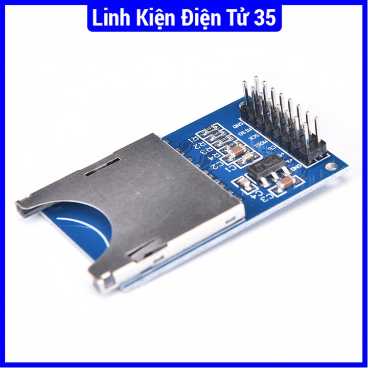 Module thẻ nhớ SD giao tiếp chuẩn SPI (hỗ trợ Micro SD Car&lt;2g), dễ dàng lắp đặt sử dụng