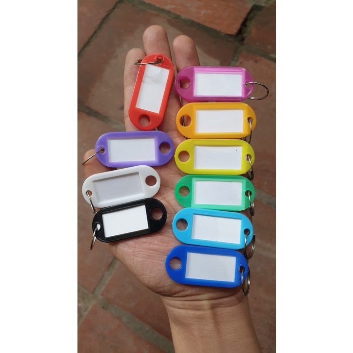 Thẻ móc khóa MK1 thẻ tên name tag ghi thông tin Thẻ đánh dấu chìa khóa và ghi chú thông tin vali hành lý valy magic