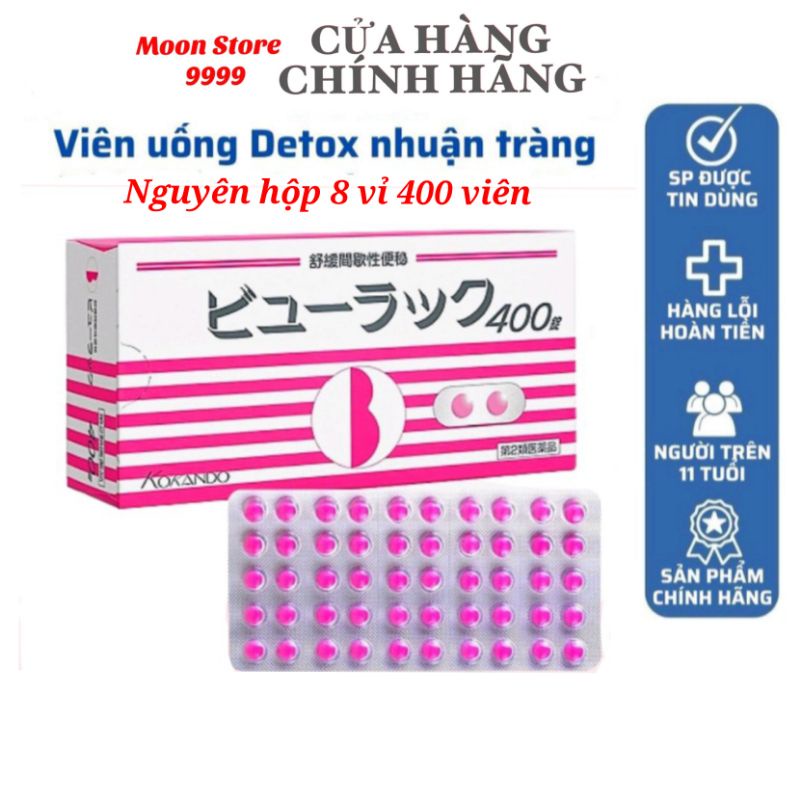 Nguyên hộp 8 vỉ 400v Detox Nhuận Tràng Kenton Diet Kokando Nhật Bản