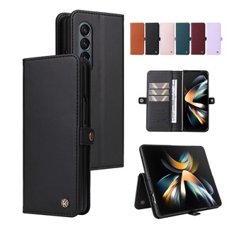  Lật Bao Da Điện Thoại pc Nắp Gập Có Ngăn Đựng Thẻ Cho samsung z fold 4 fold 3 fold 5 5g Gấp 4 