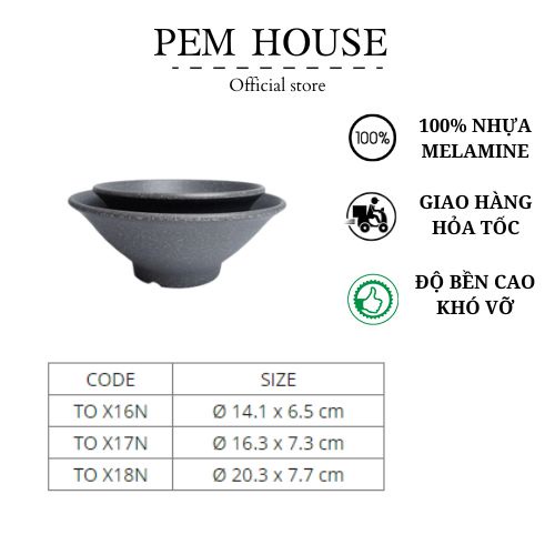 Tô Nhựa Melamine Nhám Xám- Fataco
