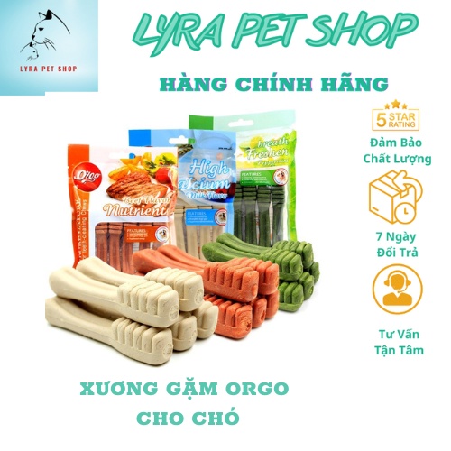 Xương gặm cho chó Orgo, xương canxi gặm sạch răng cho chó, xương orgo bổ sung canxi cho chó