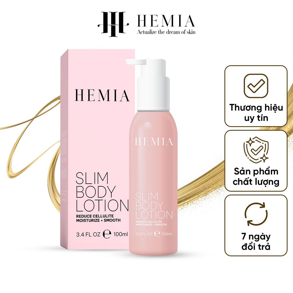 Kem giảm mỡ bụng HEMIA giúp tan mỡ bụng, không bỏng, không ngứa an toàn 100% dùng được cho phụ nữ mới sinh chai 100ml