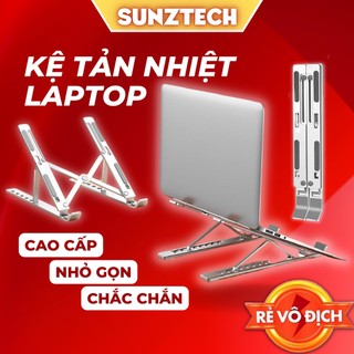 Giá Đỡ Laptop, Macbook, Ipad Bằng Nhôm Cao Cấp 2 Chốt, Kệ Đỡ Máy Tính Tản Nhiệt, Gấp Gọn, Chịu Lực Siêu Tốt