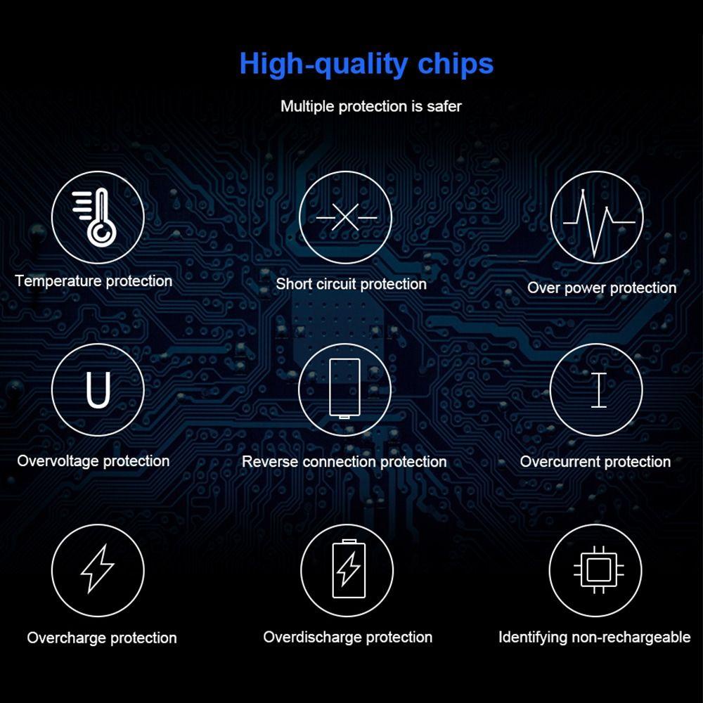 BEBETTERM Cục Sạc Nhanh Thông Minh Có Đèn LED Chỉ Báo Cho Pin AA AAA 1.5V