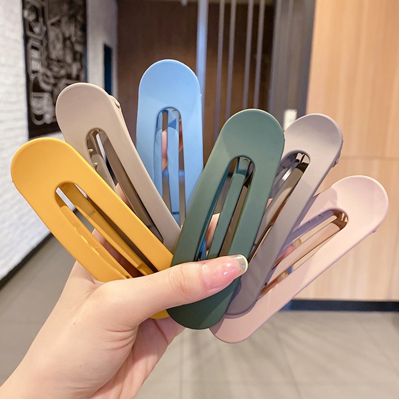 Kẹp tóc hỗ trợ rửa mặt Cỡ Lớn Màu Sắc Trơn Phong Cách Hàn Quốc Cho Nữ