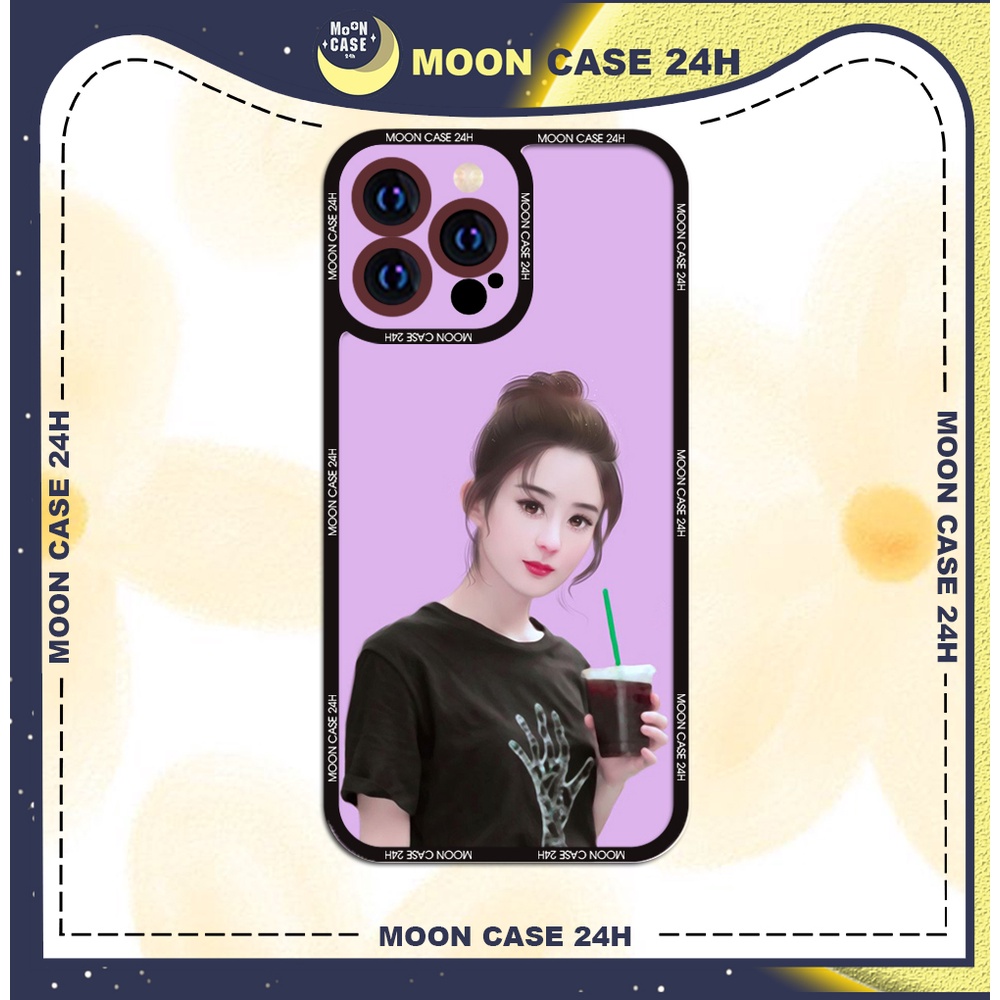 Ốp lưng iphone cạnh vuông Moon Case Triệu Lệ Dĩnh 7/7plus/8/8plus/x/xs/11/12/13/14pro/max/plus/promax