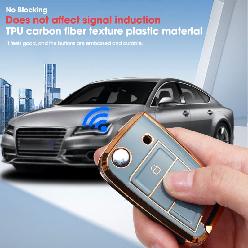 Vỏ Bọc Chìa Khóa Xe Hơi Bằng TPU Mềm Chất Lượng Cao Chống Rơi Cho Volkswagen Golf