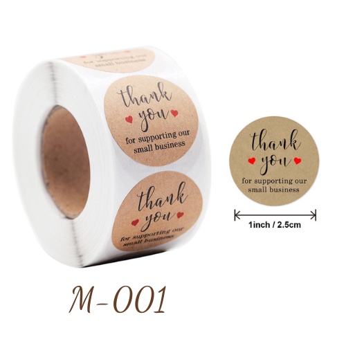 500 tem thank you size nhỏ