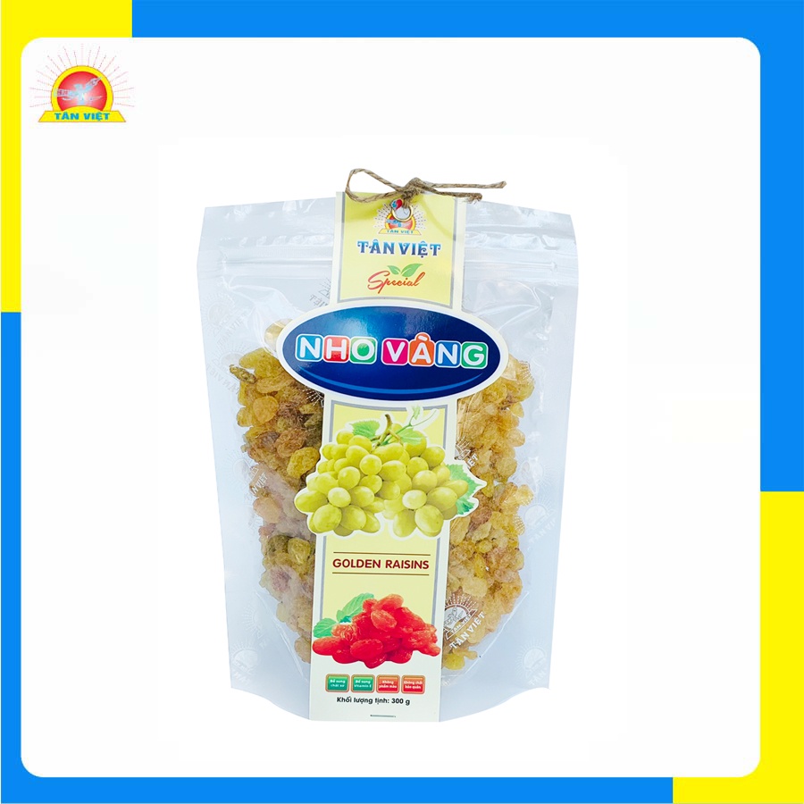 Mứt Nho Vàng Tân Việt Mềm Dẻo Thơm Ngon 300gr 380gr 480gr