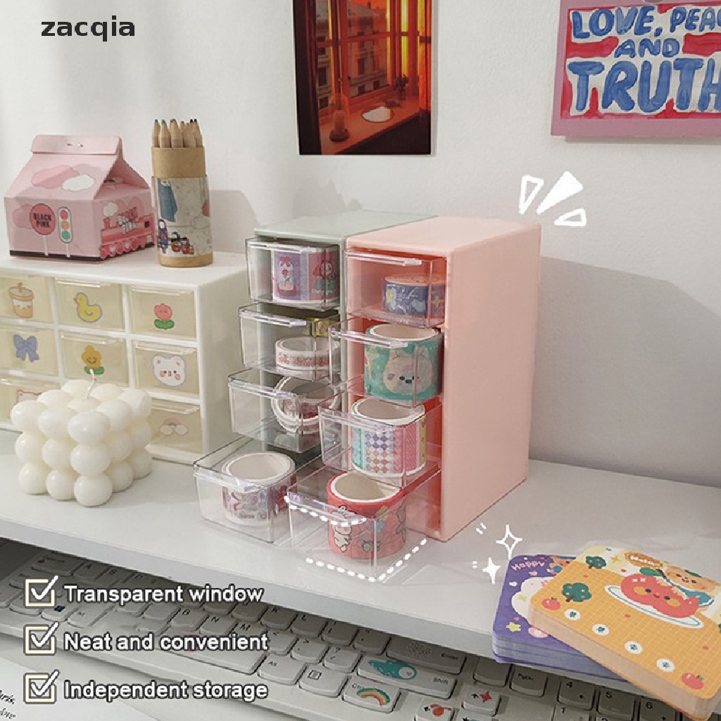 [zacqia] Hộp Đựng Đồ Trang Điểm Để Bàn 4 Tầng Kích Thước Nhỏ VN