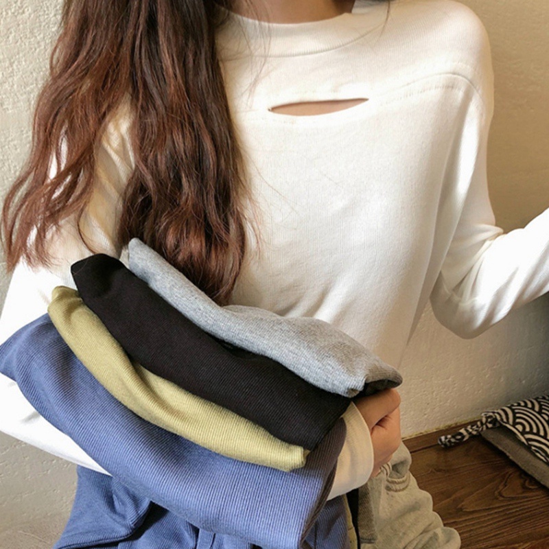 NRVP Áo Thun Nữ Dài Tay Phong Cách Hàn Quốc Mới 2023