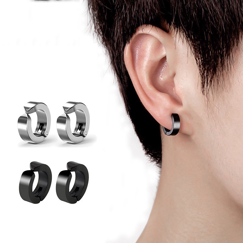 Khuyên Tai Tròn Nhỏ Chất Liệu Thép Titan Không Gỉ Fantastic789
