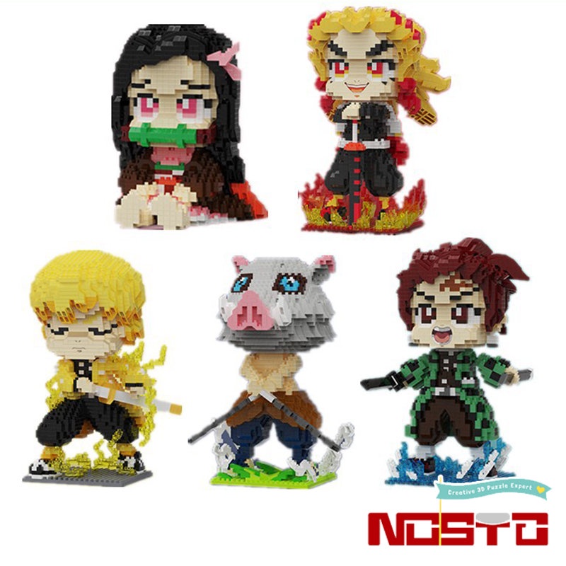 Mô Hình Nhân Vật Phim Hoạt Hình Demon Slayer MOC Chamado Tanjirou DIY