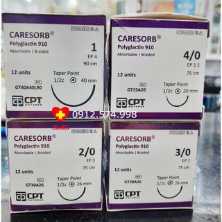 Chỉ catgut tự tiêu CPT CARESORB, dùng trong châm cứu, phẩu thuật, thẩm mỹ, dài 75cm, 1 tép