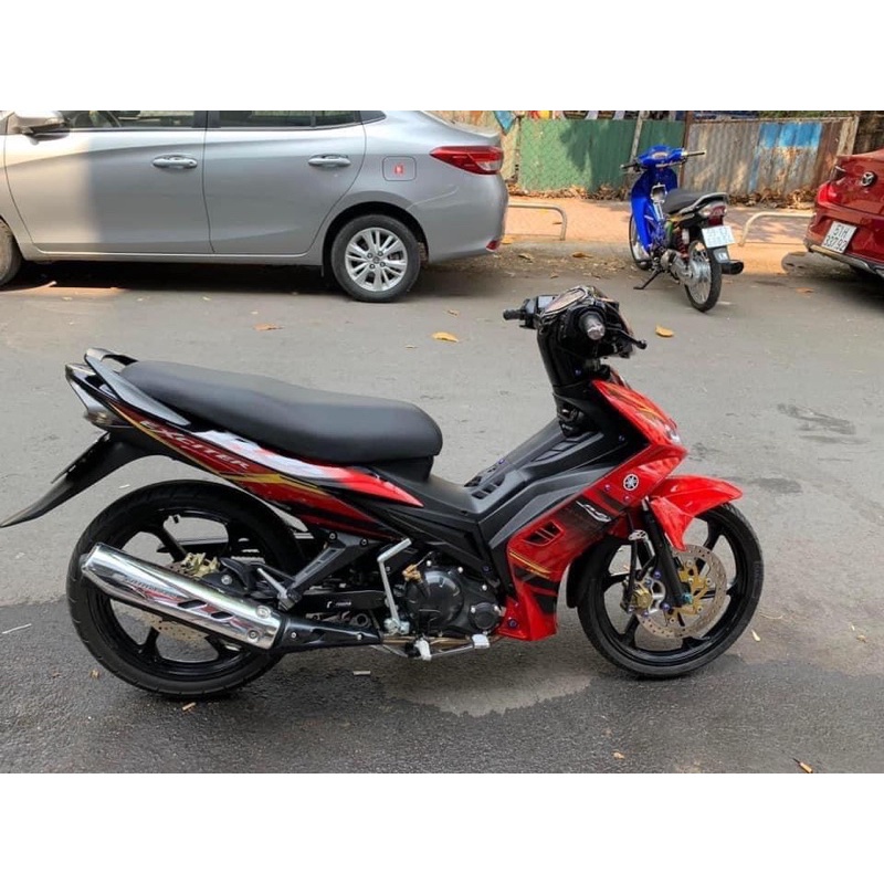 FREE SHIP + SALE SỐC +DECAL PVC 5 LỚP CHẤT LƯỢNG CAO Tem rời exciter 2010 mẫu zin đỏ đen