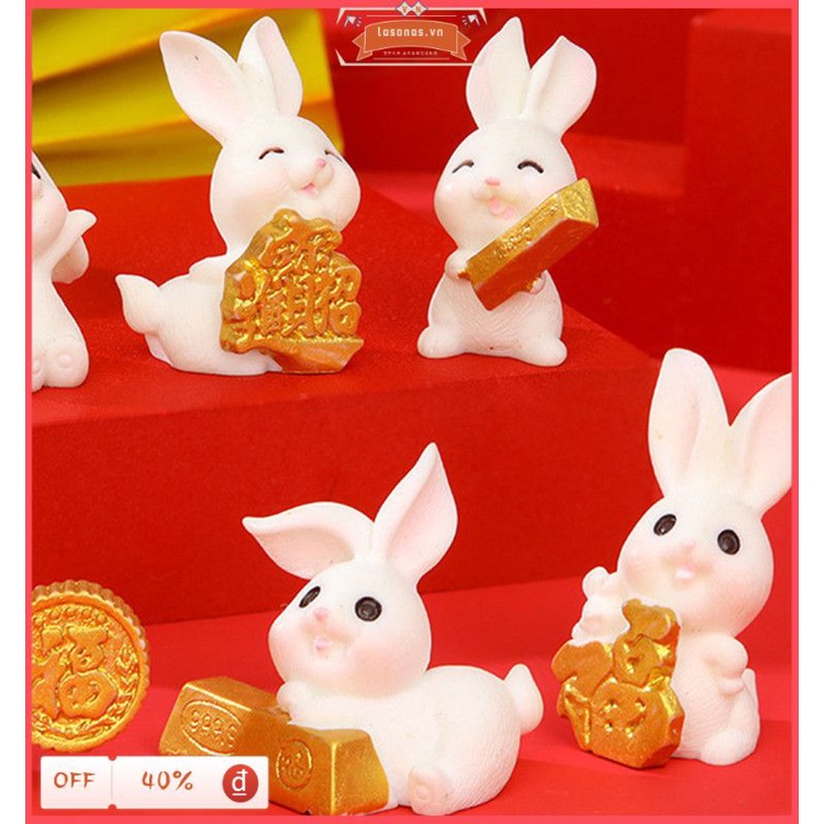 Cá Tuyết 2023 Cny Thỏ Vật Trang Trí Diy Mini Nhựa Đồ Trang Trí Lễ Hội Mùa Xuân Xe Máy Tính Để Bàn Trang Trí