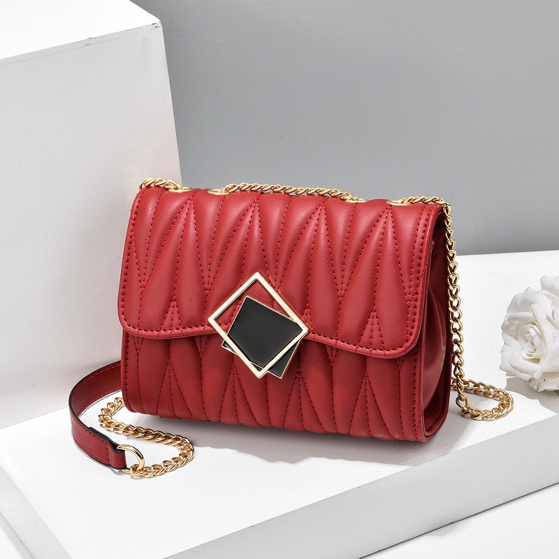 IELGY Túi Đeo Chéo Dây Xích Kim Loại Thời Trang Dễ Phối Đồ Cho Nữ