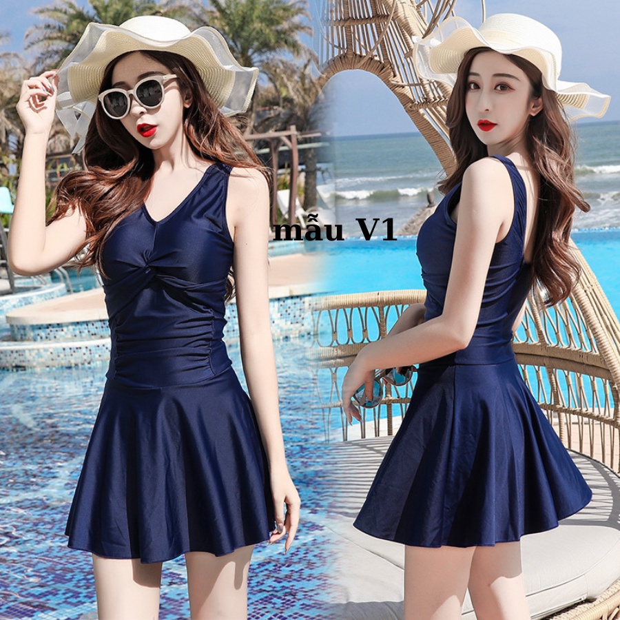 Đồ bơi liền tránh lộ bụng, tôn dáng, Váy chữ A