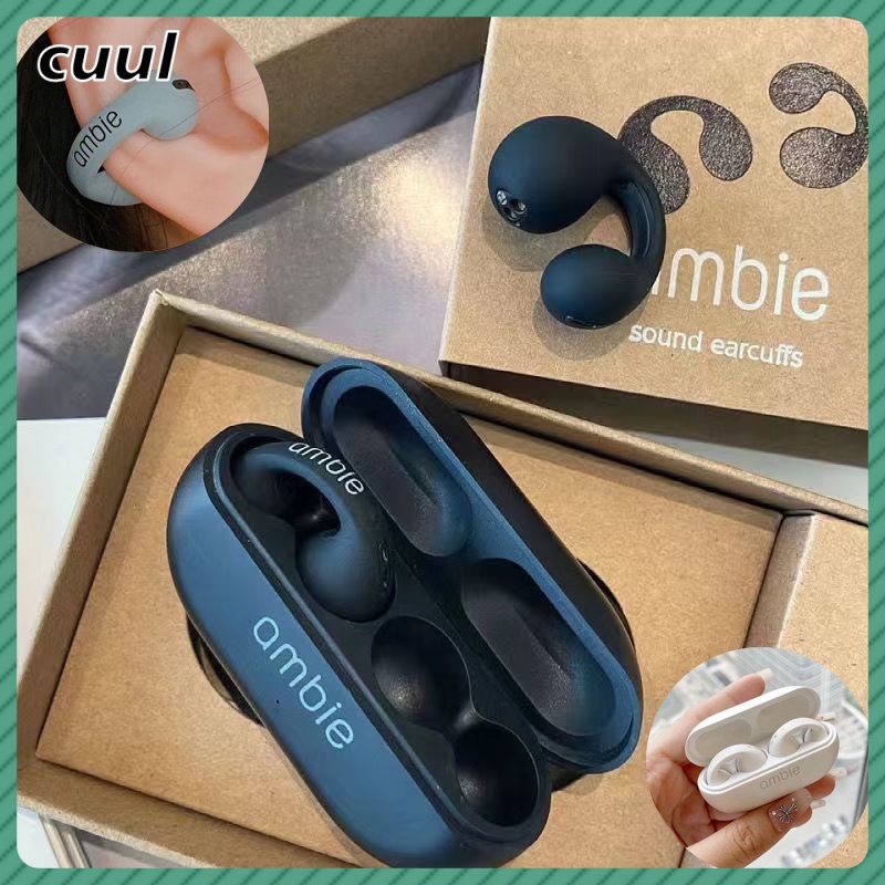 Còn Hàng Mới 2022 Ambie Dẫn Truyền Xương Tai Nghe Nhét Tai Không Dây Bluetooth Ipx5 Chống Nước Thể Thao Thật Không-Tai Nghe Không Dây cho Tất Cả Các Điện Thoại Cá Tuyết