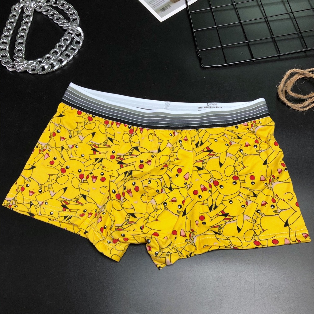 Quần sịp nam boxer hoạt hình họa tiết,lót đùi nam cao cấp vải mềm mịn mát mẻ thoáng khí PM49A