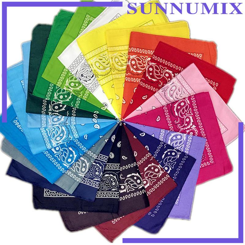 [Sunnimix] Khăn Choàng Cổ Bandana Cao Bồi Bằng Cotton Mới Lạ Màu Đỏ