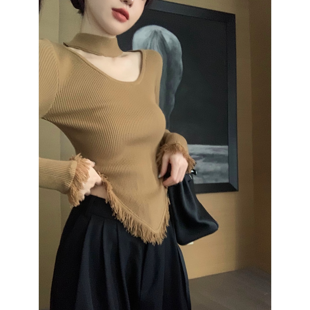 NRVP Áo Sweater Dài Tay Thiết Kế Đơn Giản Thời Trang Theo Phong Cách Hàn Quốc Cho Nữ