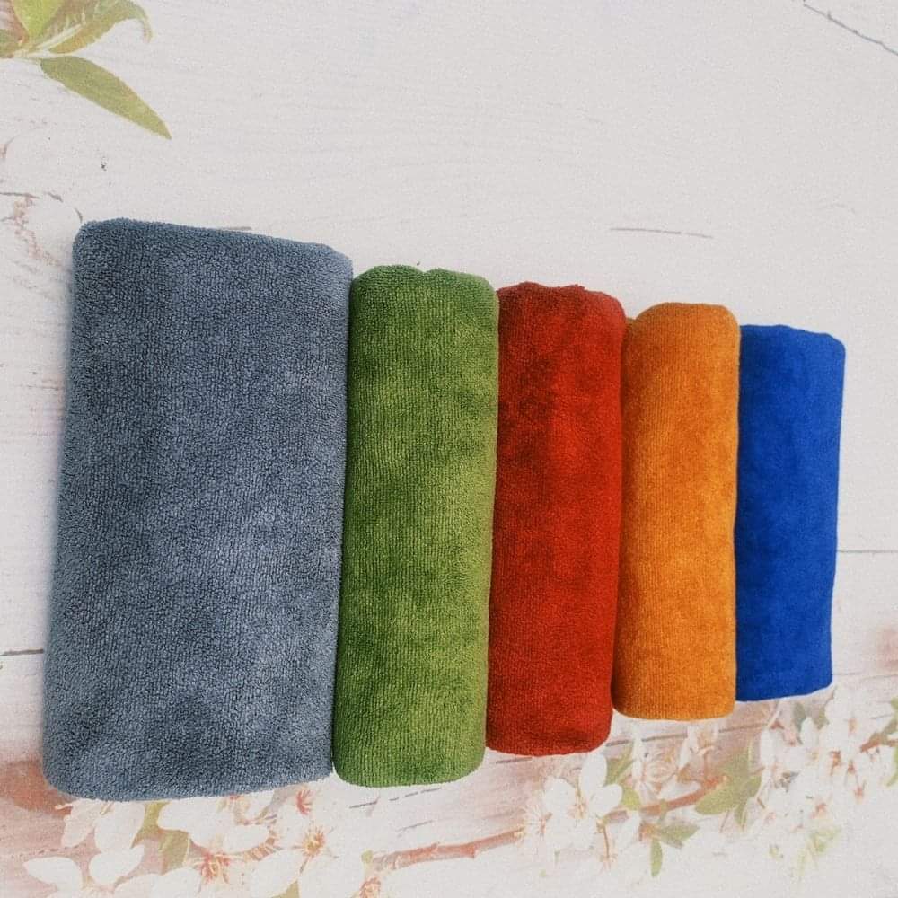 Khăn Đa Năng Sợi Microfiber Cao Cấp Siêu Mềm Mịn SIêu Thấm Hút - Màu Ngẫu Nhiên