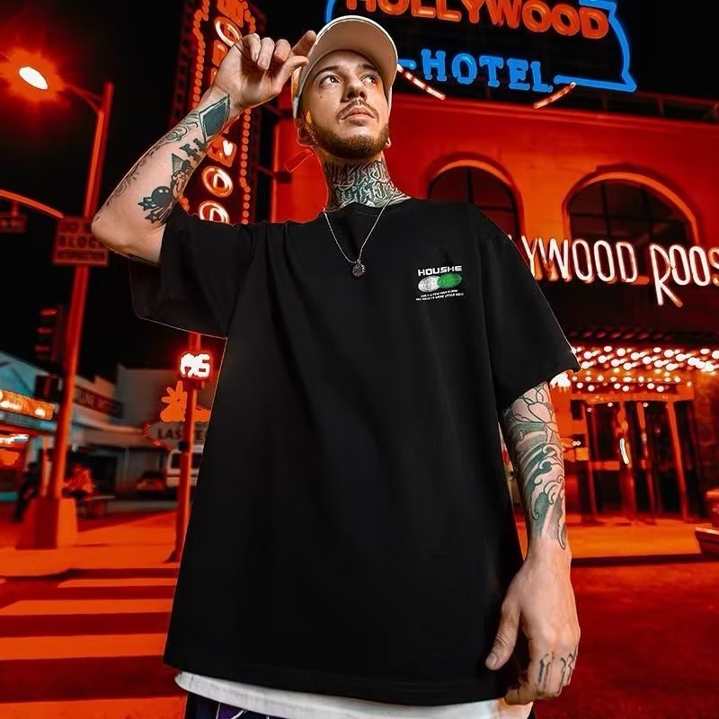 Áo Thun Nam Oversize In Họa Tiết Hoạt Hình Phong Cách Hip Hop Đường Phố Hàn Quốc Cỡ M-8XL