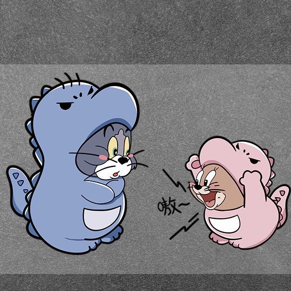 Hl Miếng Dán Phản Quang Hình Mèo Và Chuột Trang Trí Mũ Bảo Hiểm / Xe Hơi