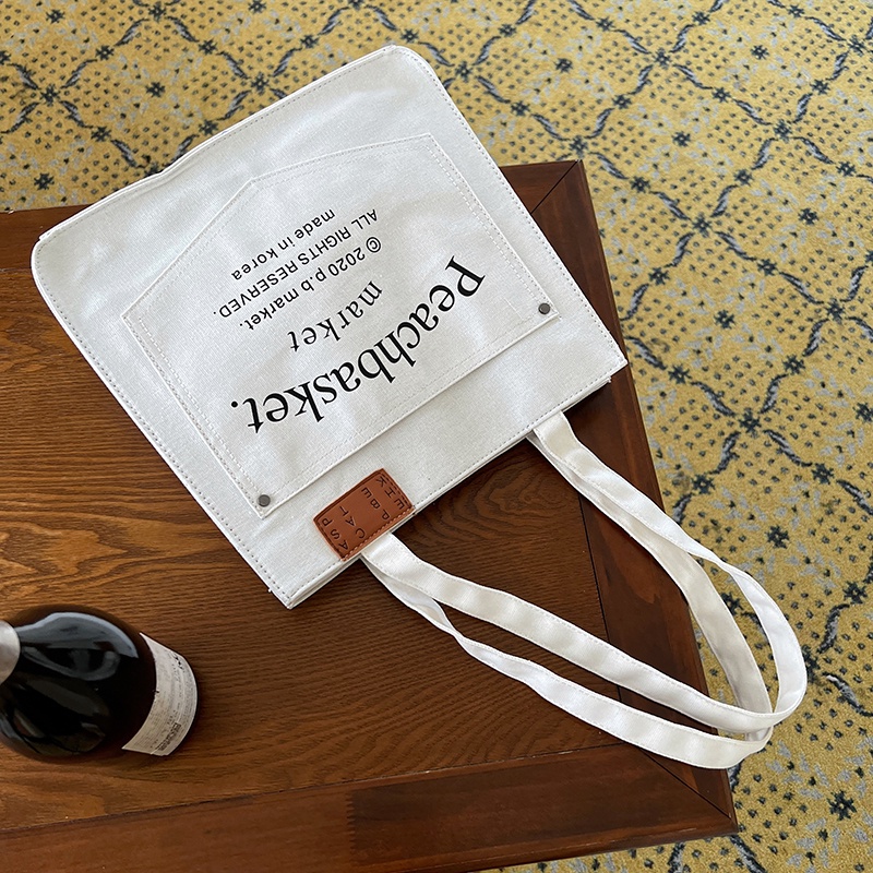 IELGY Túi Xách Đeo Vai Vải Bạt Ngăn Chứa Rộng Thời Trang Nữ Sành Điệu