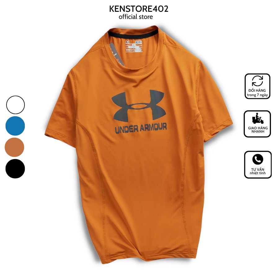 Áo thun thể thao nam, thun lạnh co dãn thoải mái thoáng mát, logo in công nghệ cao sắc nét, vân dập độc đáo - A46