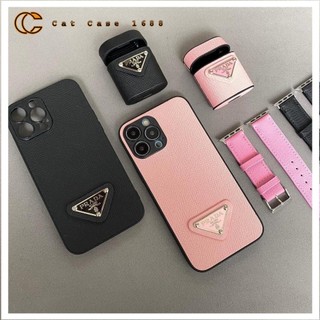 Ốp lưng iphone, lưng da cao cấp đính logo prd nổi sang chảnh, iphone x xs max, iphone 11 12 13 14 pro max