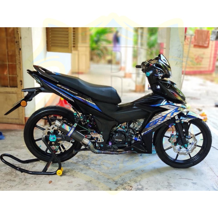 DECAL PVC 5 LỚP CHẤT LƯỢNG CAO Tem rời winner GTR xanh đen