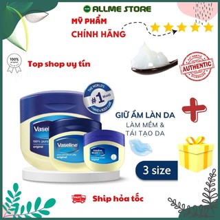ALLME - Sáp Vaseline dưỡng ẩm / dưỡng môi mềm mịn không màu / Sáp dưỡng da đa năng Vaseline 100g Original