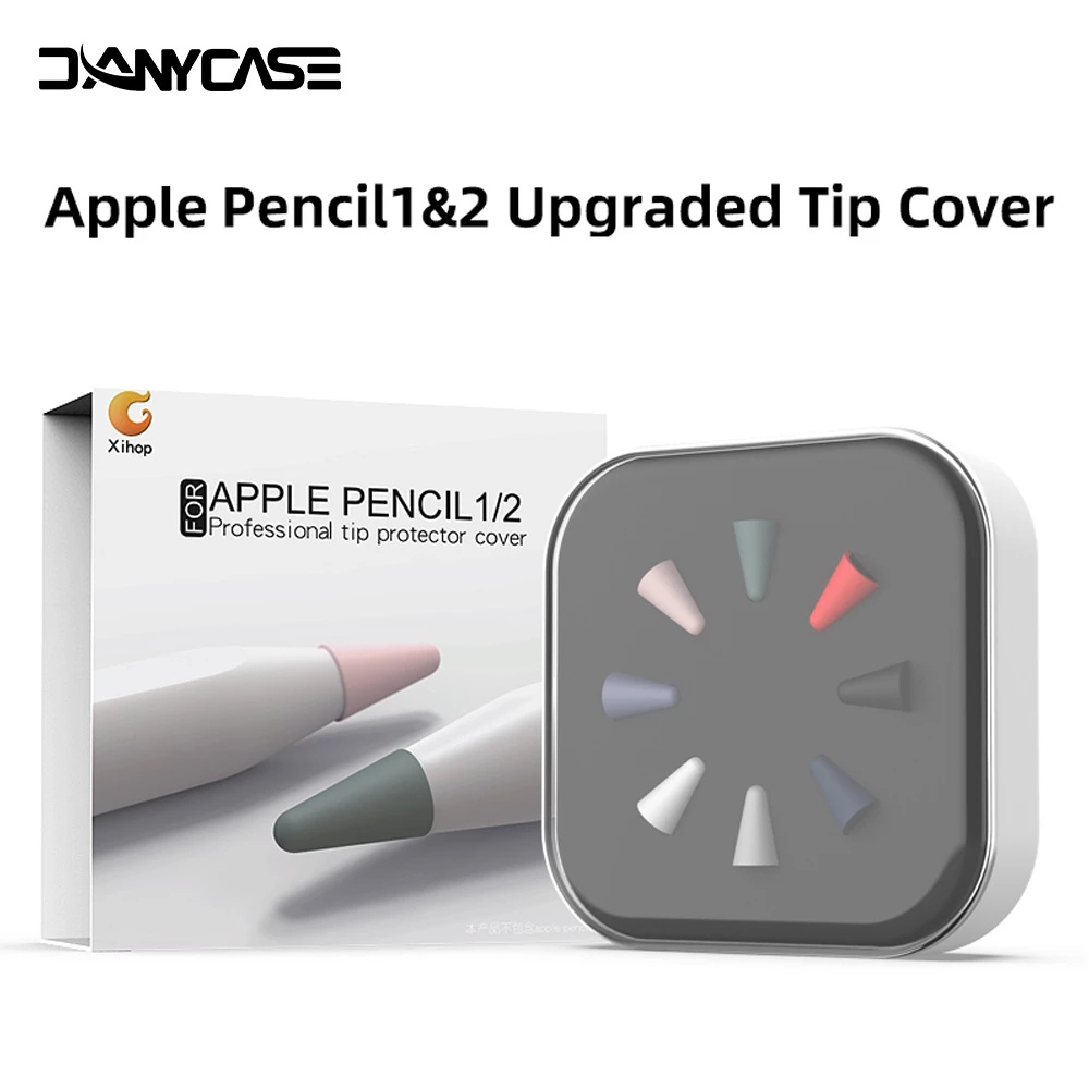 Set 8 Vỏ Silicon Bọc Đầu Bút Cảm Ứng Thông Dụng Cho Apple Pencil 1 2 Ốp