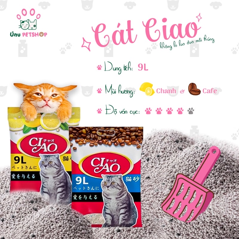 Cát vệ sinh CIAO Nhật Bản cho mèo - Túi 9L - Ú Nu Pet Shop