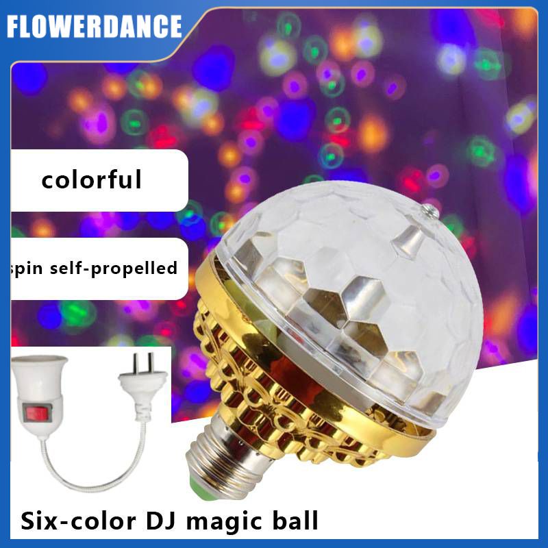 6W Ánh Sáng Pha Lê Magic Bóng Đèn Led Quả Cầu Disco Giáng Sinh Đèn Quay Led Rgb Bóng E27 Đèn Disco đảng Dj Sân Khấu Ktv Nhiều Màu Sắc Trang Trí Đèn Flowerdance