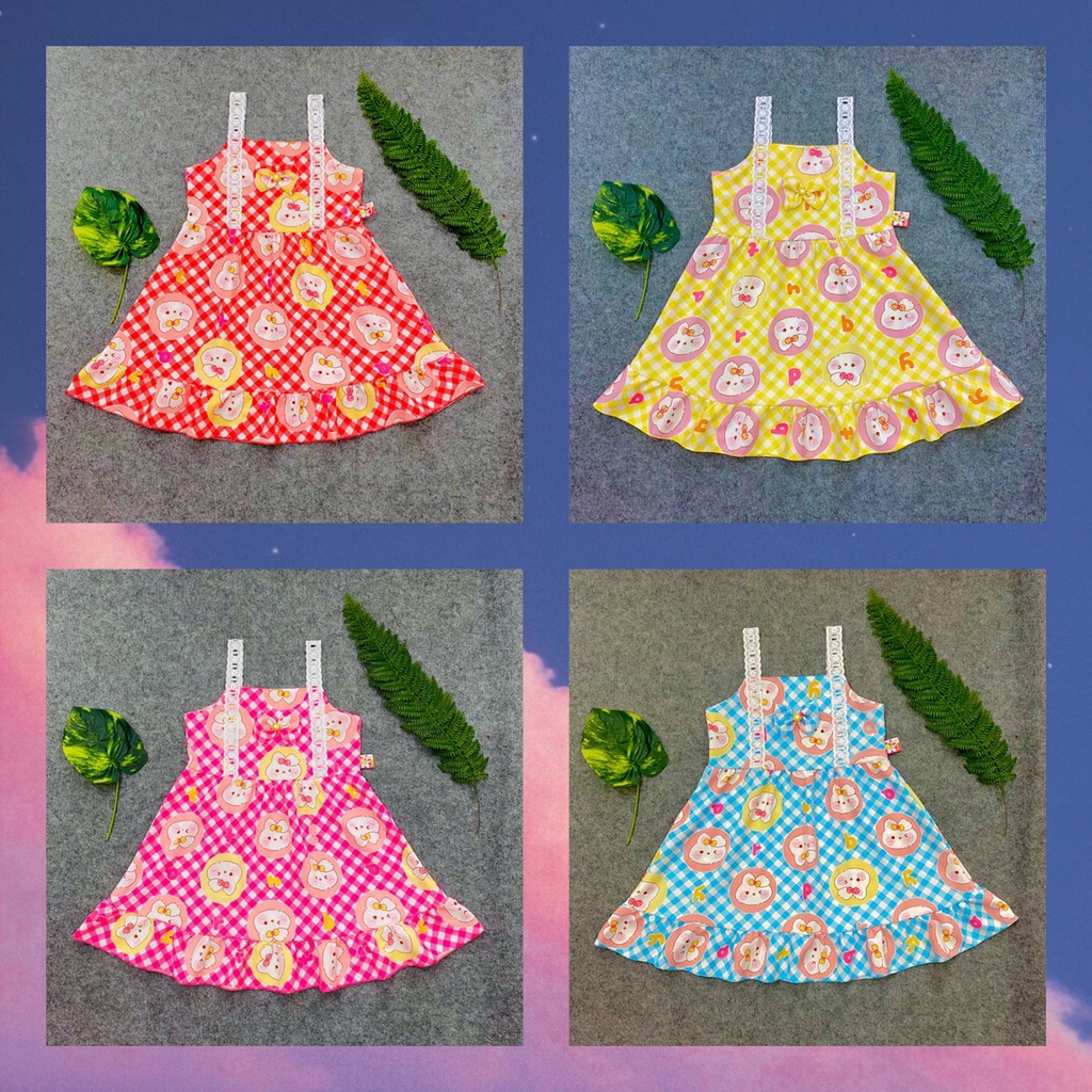 Đầm Lụa Dây Bi Bé (16-22kg) (giao màu ngẫu nhiên)
