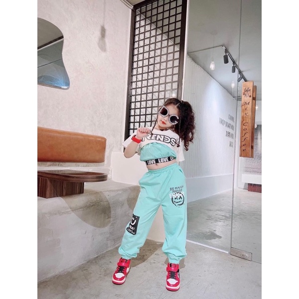 SET KBB HIPHOP 3 CHI TIẾT CHO BÉ GÁI NĂNG ĐỘNG SIZE 10-42KG. HÀNG MỚI VỀ SHOP CÓ SẴN SHIP HỎA TỐC