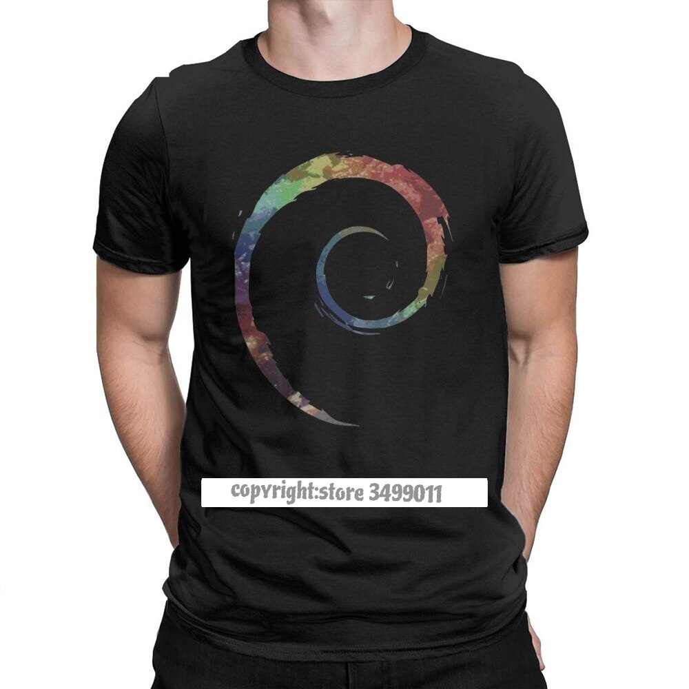 Nhiều Màu Sắc Debian Áo Nam Cotton Vintage Áo Áo Áo Cổ Tròn Linux Hệ Điều Hành Ubuntu Áo Đảng