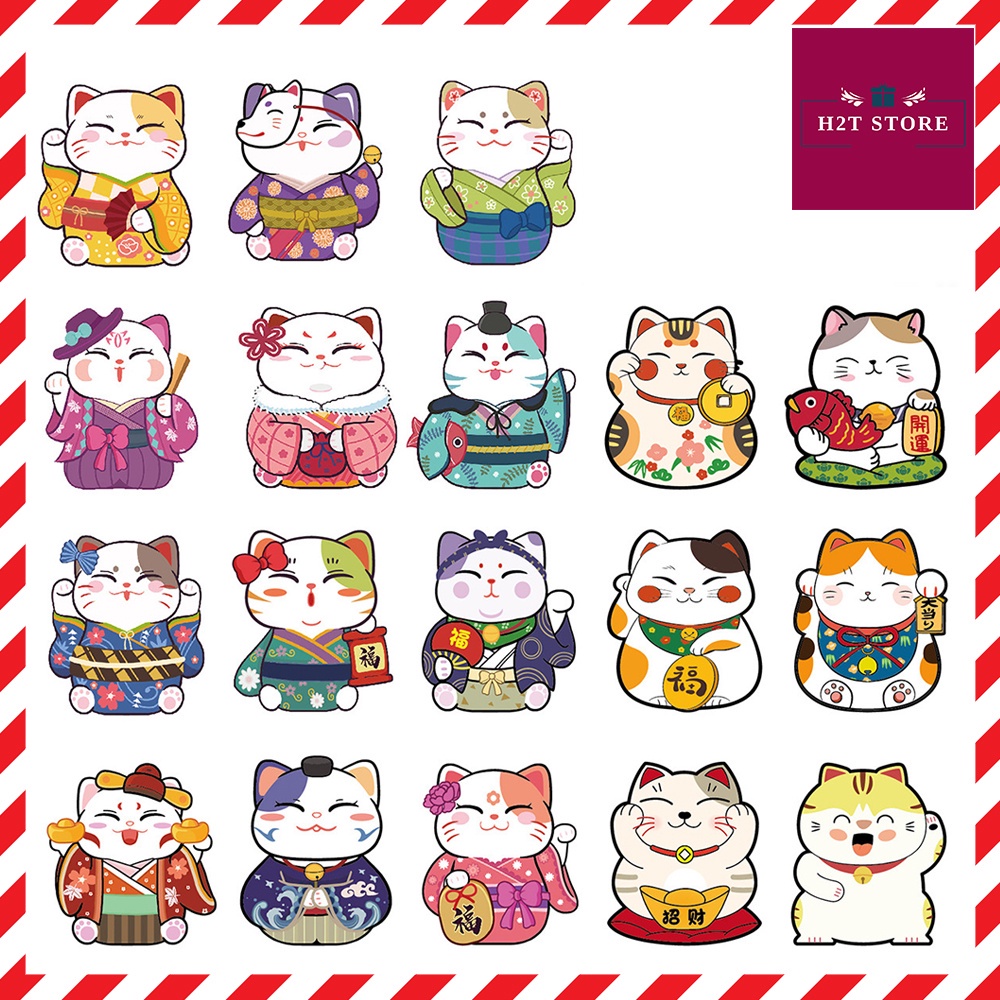 Bao lì xì chibi 2023 dễ thương , lì xì tết quý mão hoạt hình con mèo cute dễ thương thần tài kích thước 10x13 cm