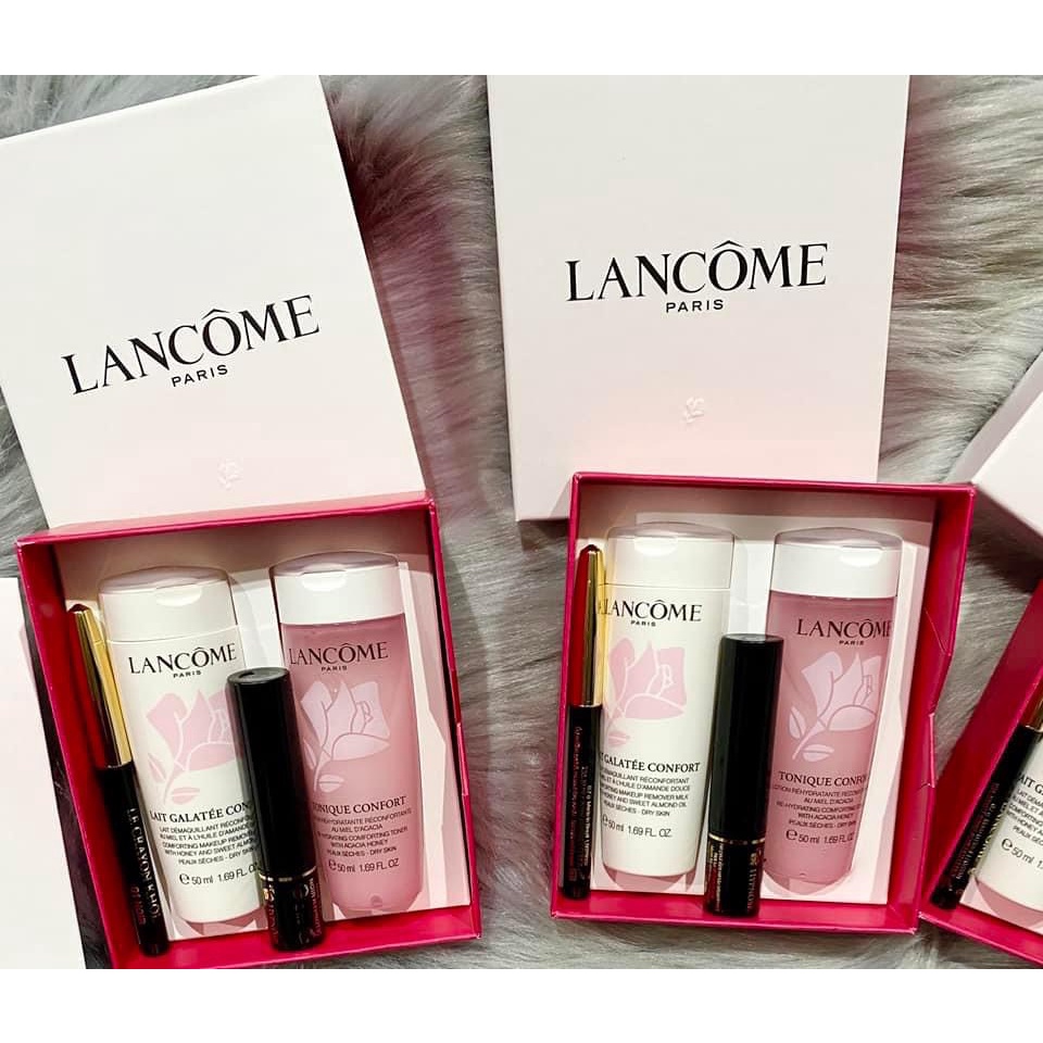 Set toner - tẩy trang - mascara - kẽ mắt Lancome - Hàng Úc Nội Địa