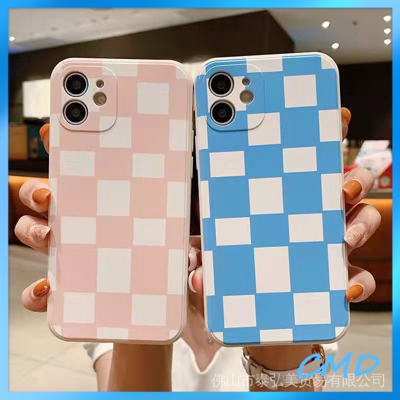 Ốp Điện Thoại Họa Tiết Kẻ Ô Cho iPhone 11 12 13promax 6 6plus 6s 6splus 7 7plus 8 8plus x xs xr xs max plus promax/-3085