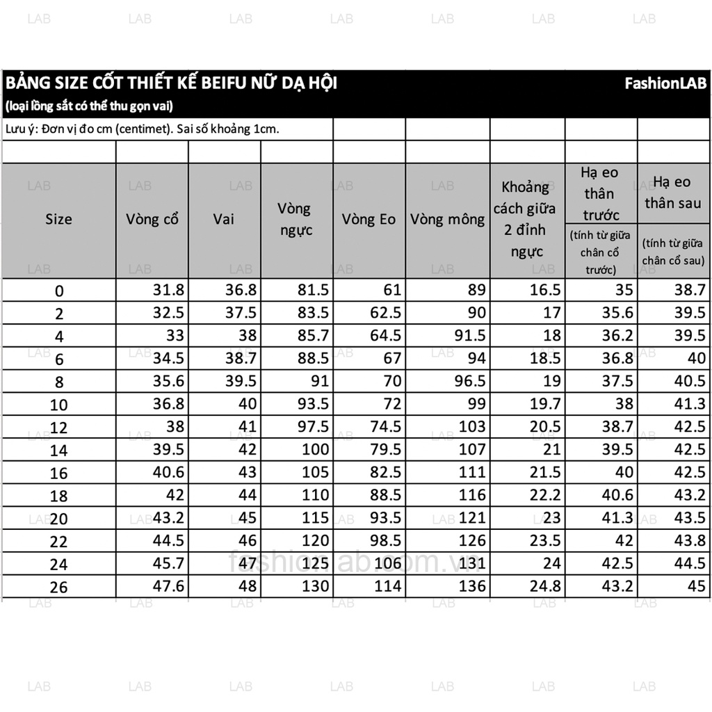 Cốt thiết kế nữ dạ hội thu vai (collabsible) Ma nơ canh/ dressform Beifu #0102
