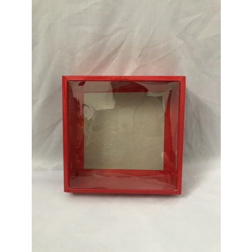 Hộp quà tặng mặt kiếng/nắp mica kích thước 21,8x21,8x6,5 cm/hộp